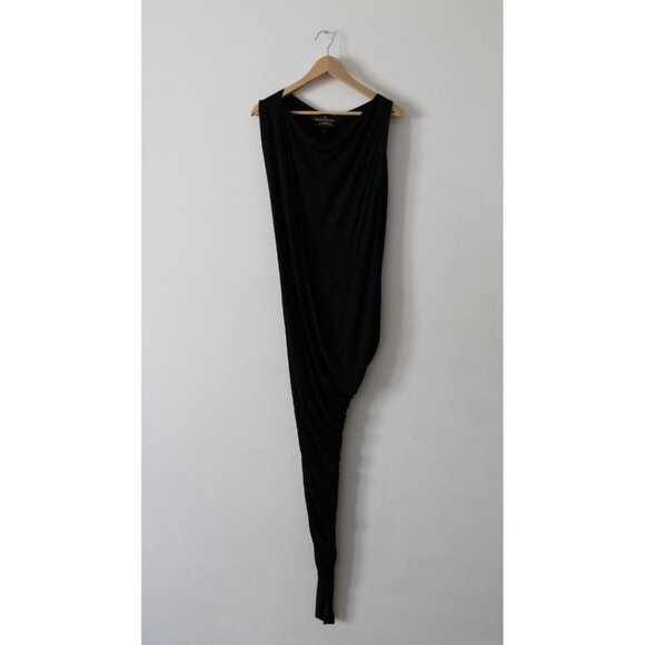 Vivienne Westwood Anglomania Vian Draped-front Jersey Dress Black Size Medium - Picture 2 of 6